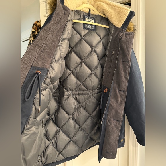 Abercrombie & Fitch Men’s Ultra Down Parka with Faux Fur Trim Size XL Like New - Picture 7 of 16